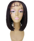 Jayla Deep Red and Black Blend Box Braids Lace Wig