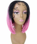 Jayla Dark Pink Ombre Box Braids Lace Wig