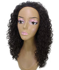 Makayla Natural Black Curls Half Cap Wig