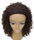 Makayla Dark Brown Curls Half Cap Wig