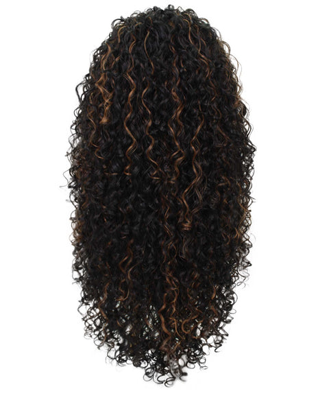 Makayla Medium Brown Curls Half Cap Wig
