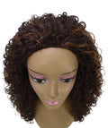 Makayla Black with Caramel Curls Half Cap Wig