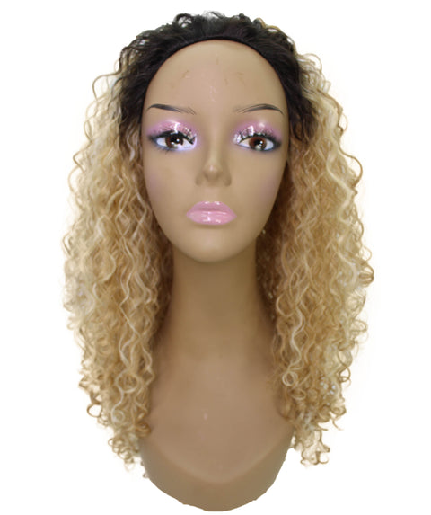 Makayla Brown Blend Curls Half Cap Wig