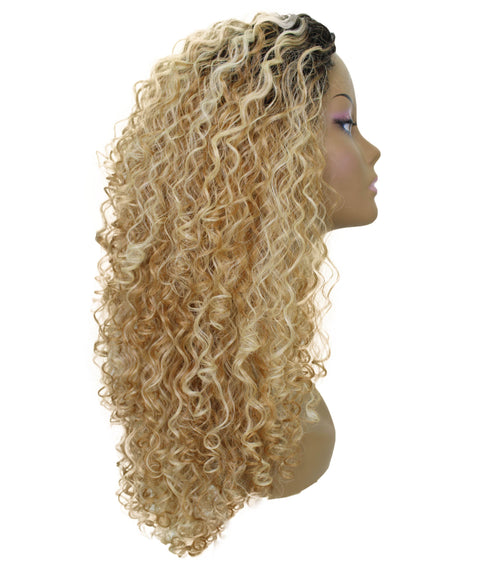 Makayla Brown Blend Curls Half Cap Wig