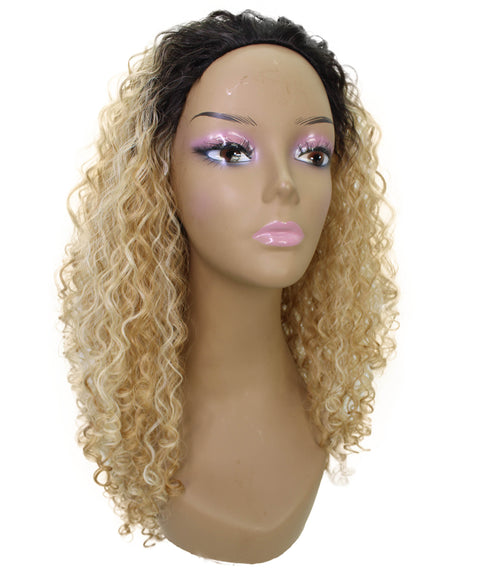 Makayla Brown Blend Curls Half Cap Wig
