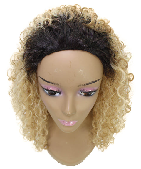 Makayla Brown Blend Curls Half Cap Wig
