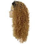 Makayla Honey Alburn Curls Half Cap Wig