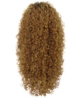 Makayla Honey Alburn Curls Half Cap Wig
