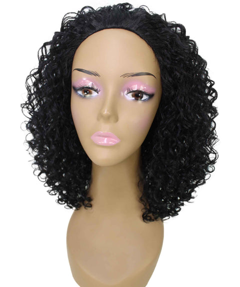 Tatiana Black Curls Half Wig