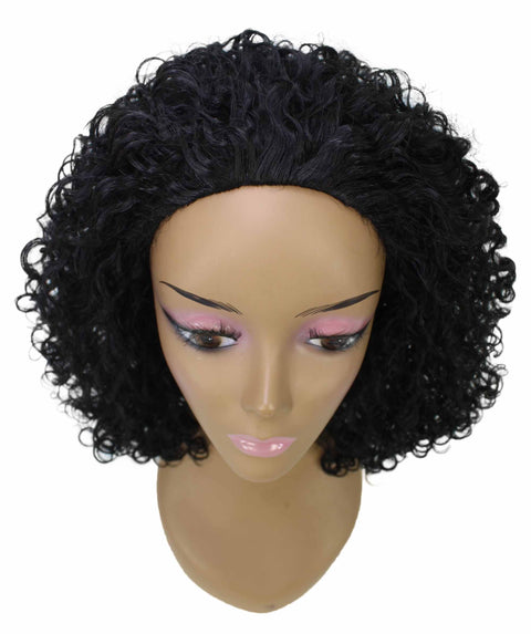 Tatiana Black Curls Half Wig