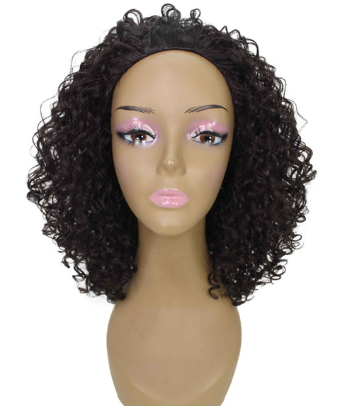 Tatiana Dark Brown Curls Half Wig