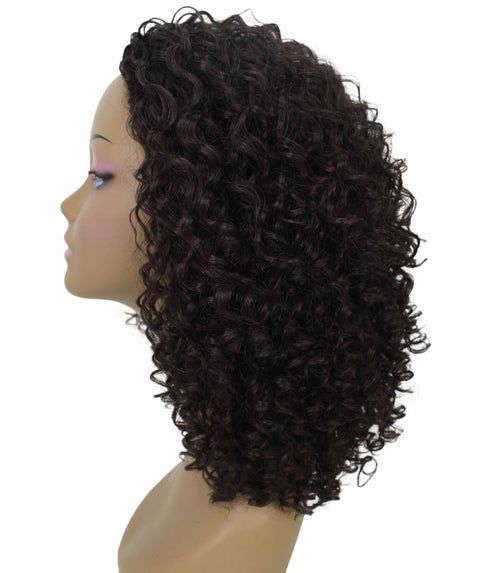Tatiana Dark Brown Curls Half Wig