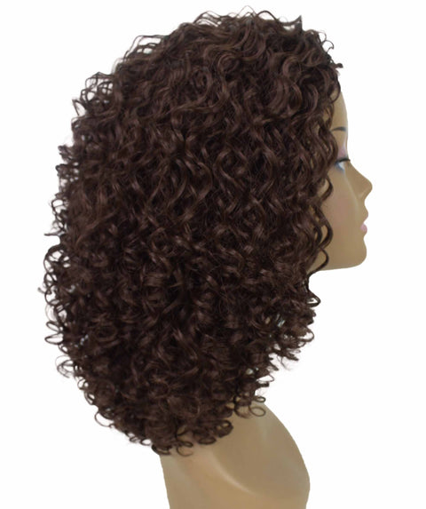 Tatiana Medium Brown Curls Half Wig