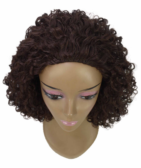 Tatiana Medium Brown Curls Half Wig