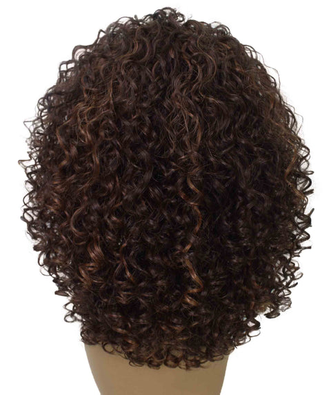 Tatiana Brown with Caramel Curls Half Wig