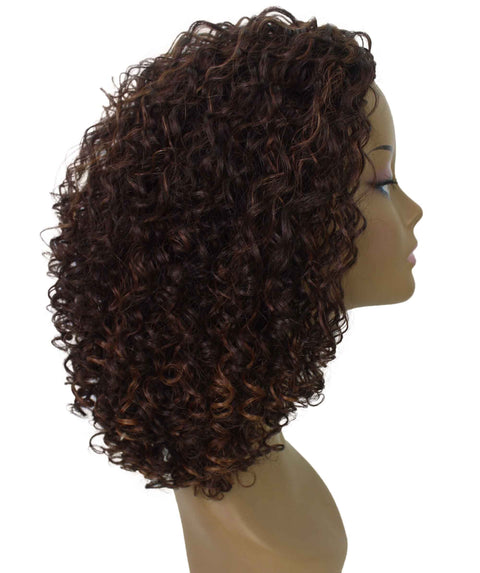 Tatiana Brown with Caramel Curls Half Wig