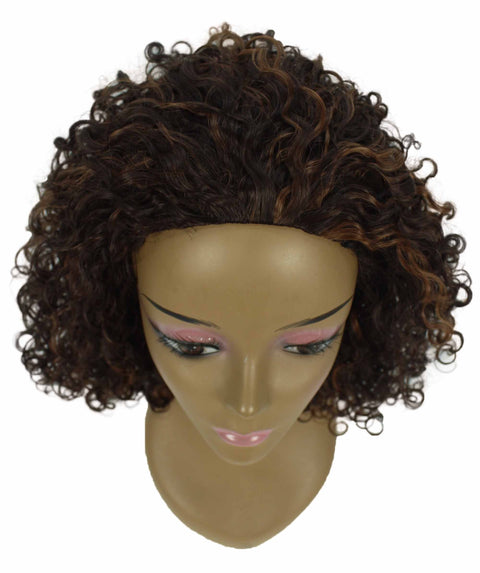 Tatiana Brown with Caramel Curls Half Wig