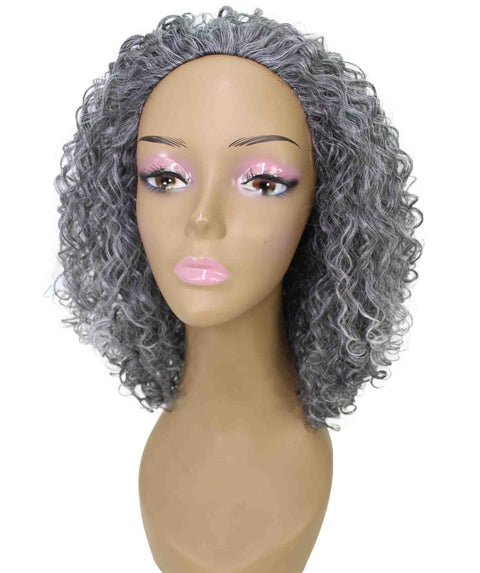 Tatiana Ash Gray Curls Half Wig