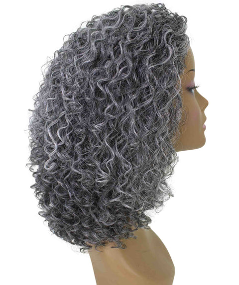 Tatiana Ash Gray Curls Half Wig