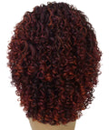 Tatiana Deep Red with Black Blend Curls Half Wig