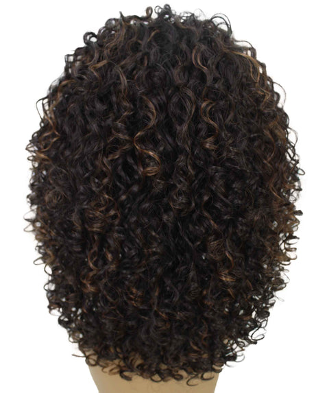 Tatiana Dark Brown Blend Curls Half Wig