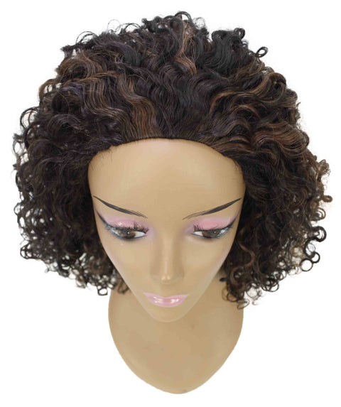 Tatiana Dark Brown Blend Curls Half Wig
