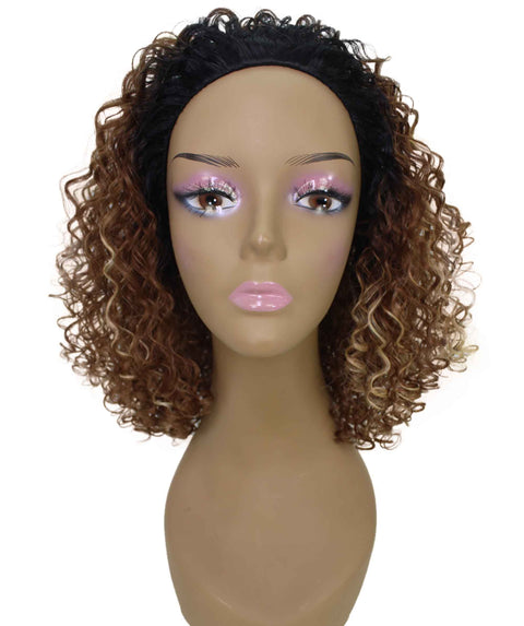 Tatiana Black Blend Curls Half Wig