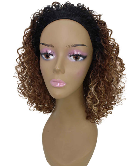 Tatiana Black Blend Curls Half Wig