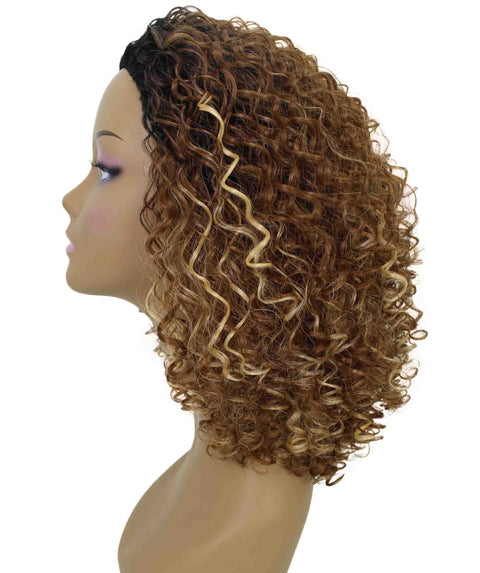 Tatiana Black Blend Curls Half Wig