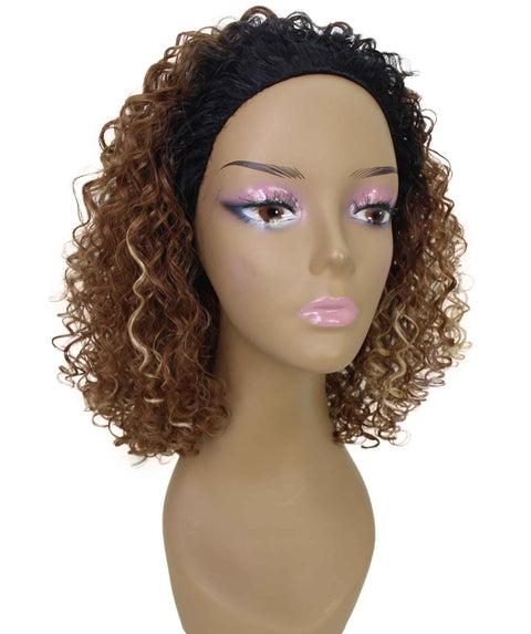 Tatiana Black Blend Curls Half Wig