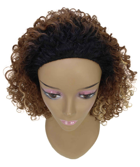 Tatiana Black Blend Curls Half Wig