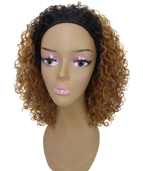 Tatiana Honey Alburn Curls Half Wig
