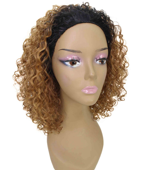 Tatiana Honey Alburn Curls Half Wig