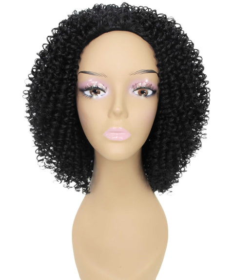 Alexandra Black Curly Layered Half Wig