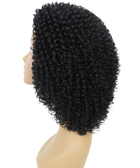 Alexandra Black Curly Layered Half Wig