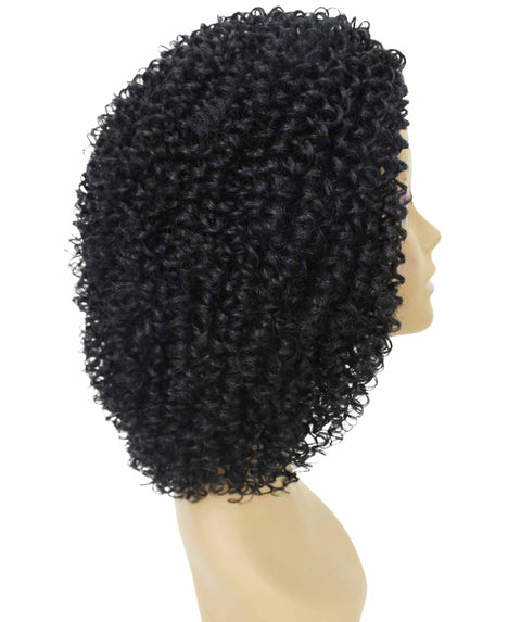 Alexandra Black Curly Layered Half Wig