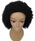 Alexandra Natural Black Curly Layered Half Wig
