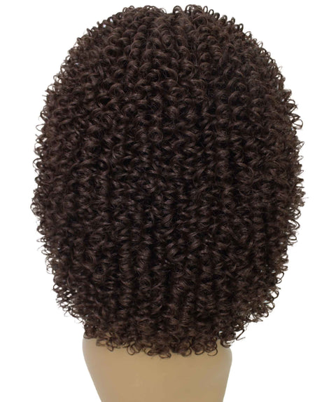 Alexandra Medium Brown Curly Layered Half Wig