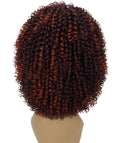 Alexandra Deep Red with Black Blend Curly Layered Half Wig