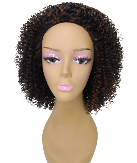 Alexandra Dark Brown Blend Curly Layered Half Wig