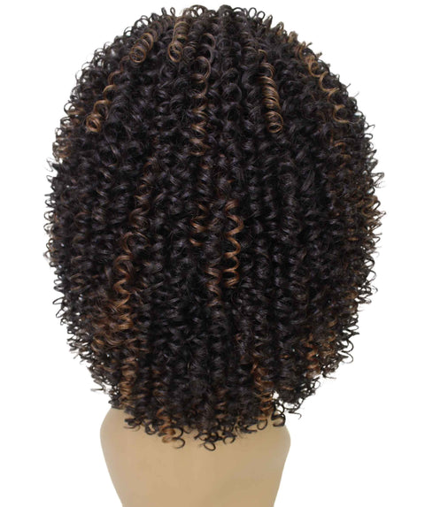 Alexandra Dark Brown Blend Curly Layered Half Wig