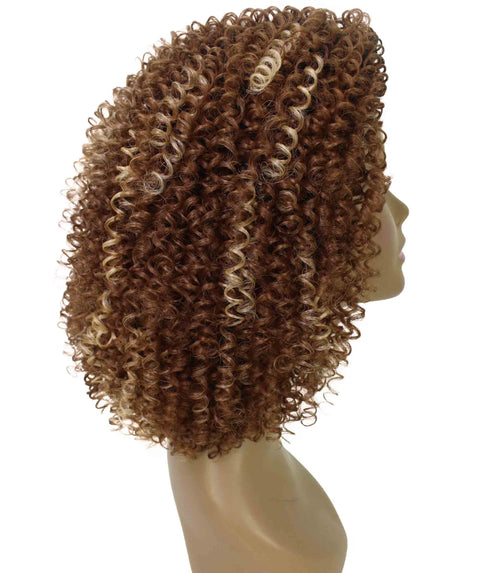 Alexandra Black Blend Curly Layered Half Wig