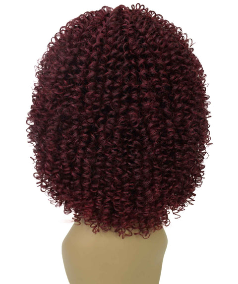 Alexandra Deep Pink to Black Blend Curly Layered Half Wig