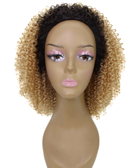 Alexandra Brown Blend Curly Layered Half Wig