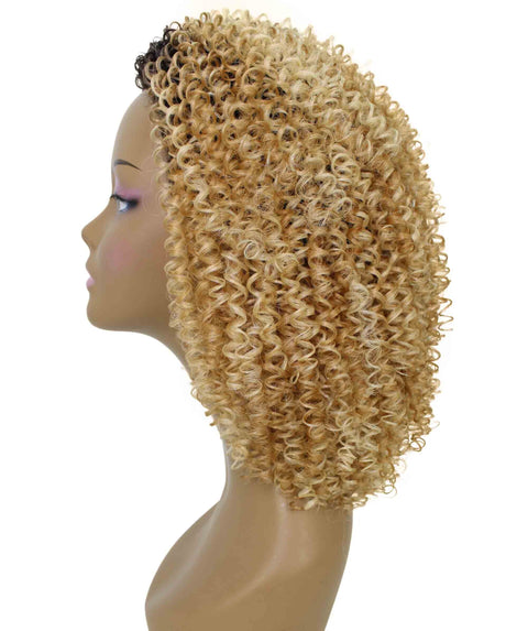 Alexandra Brown Blend Curly Layered Half Wig