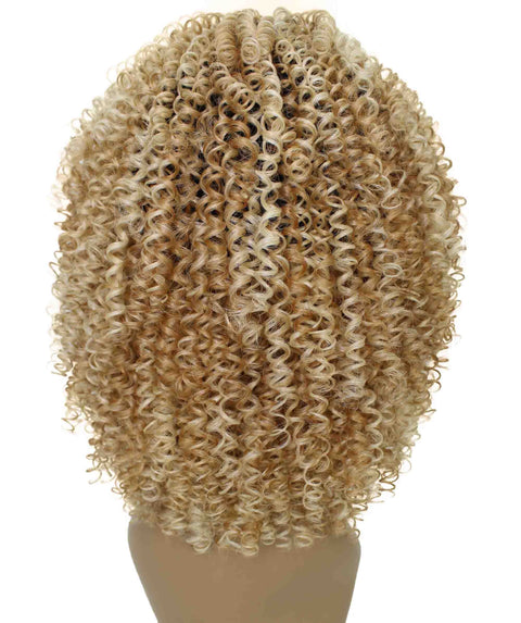 Alexandra Brown Blend Curly Layered Half Wig