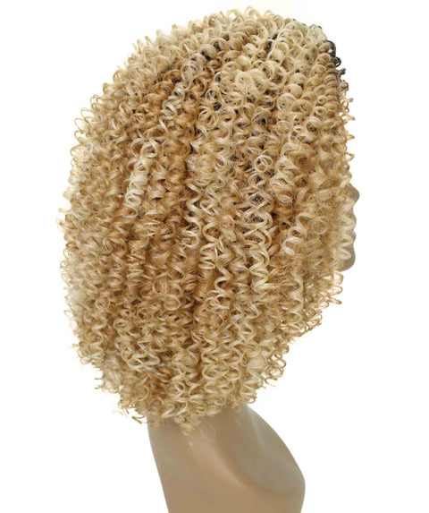 Alexandra Brown Blend Curly Layered Half Wig