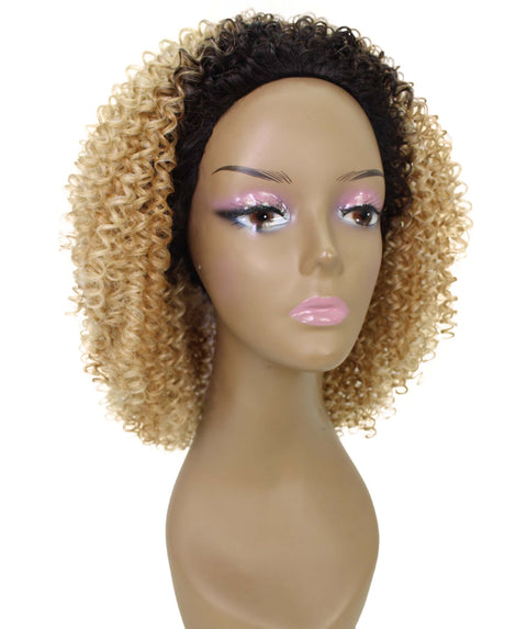 Alexandra Brown Blend Curly Layered Half Wig