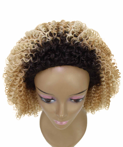 Alexandra Brown Blend Curly Layered Half Wig