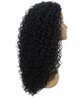 Isadora Black Flowing Curl Half Wig